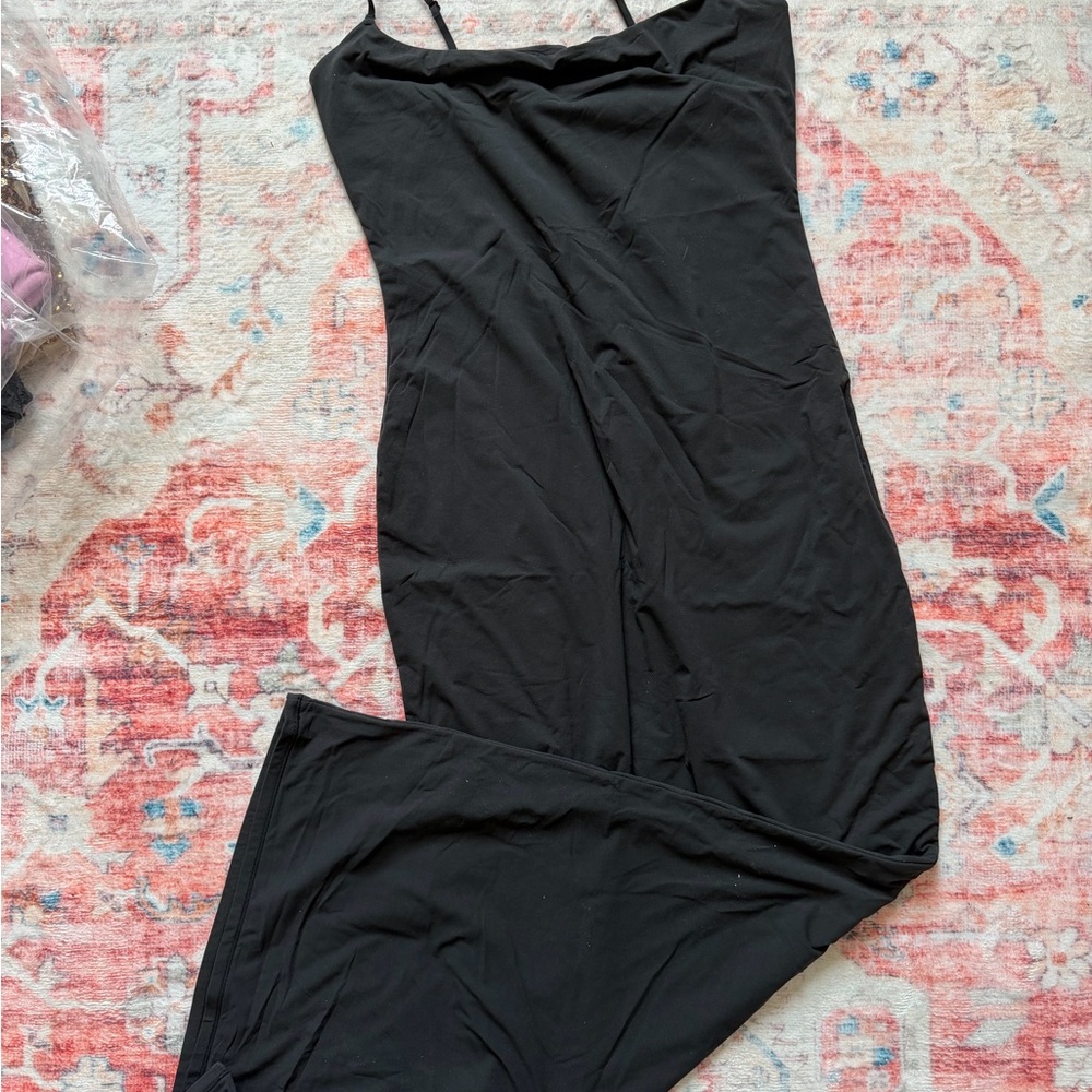 SKIMS Black Strappy Dress